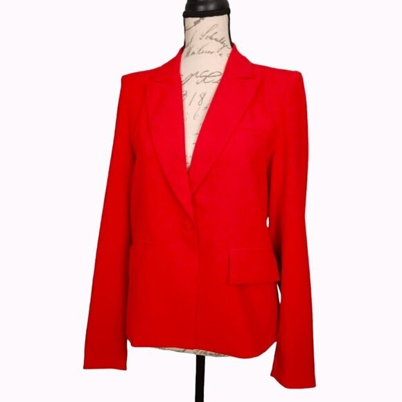 Lulu's | NWT Red Single Button Blazer Jacket | Size S - Picture 1 of 8